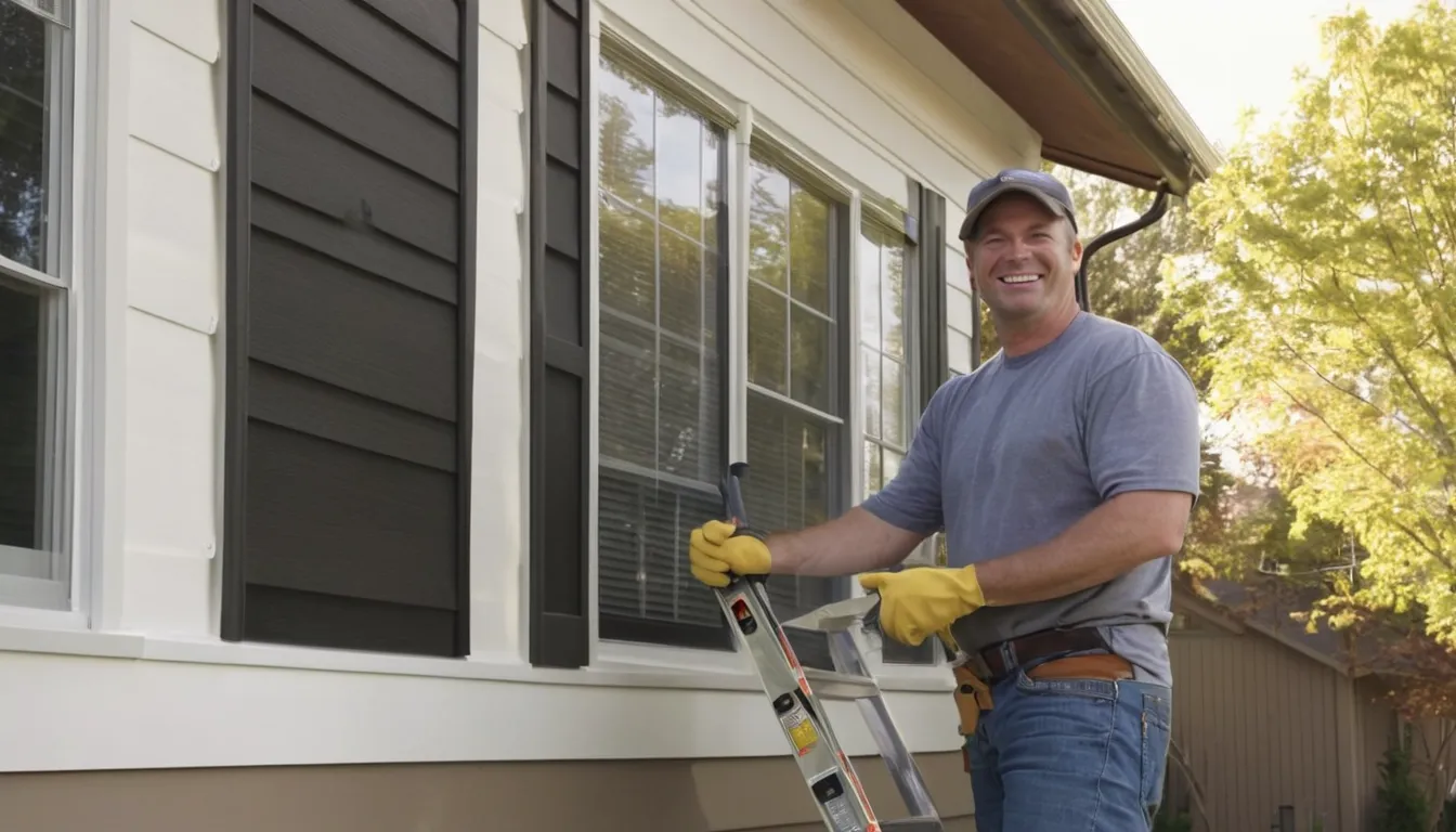 Independent siding provider checking new vinyl siding on a frame house in Dayton